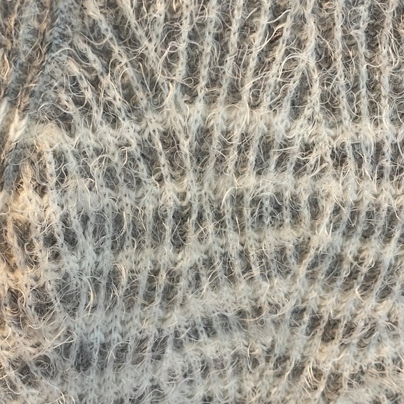 Anthropologie Sleeping on Snow Shelby eyelash sweater gray white dress large - Picture 3 of 7